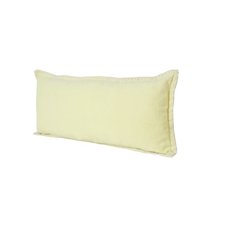 Sevita Guapo Casual Solid Stitched Edge Cotton Throw Pillow