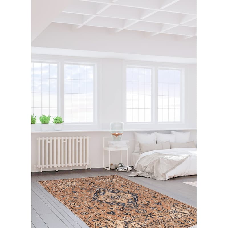 ECARPETGALLERY Hand-knotted Antalya Vintage Copper Wool Rug - 6'6 x 9'9