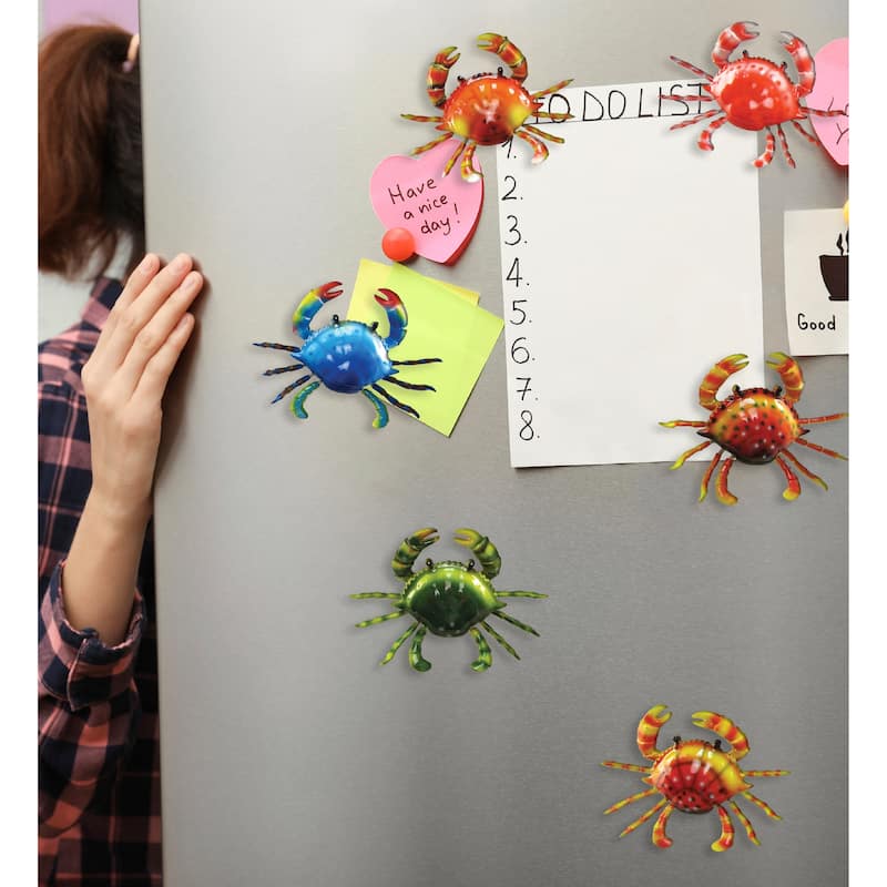 CoTa Global Crab Refrigerator Bobble Magnets Set of 6 - Assorted Color