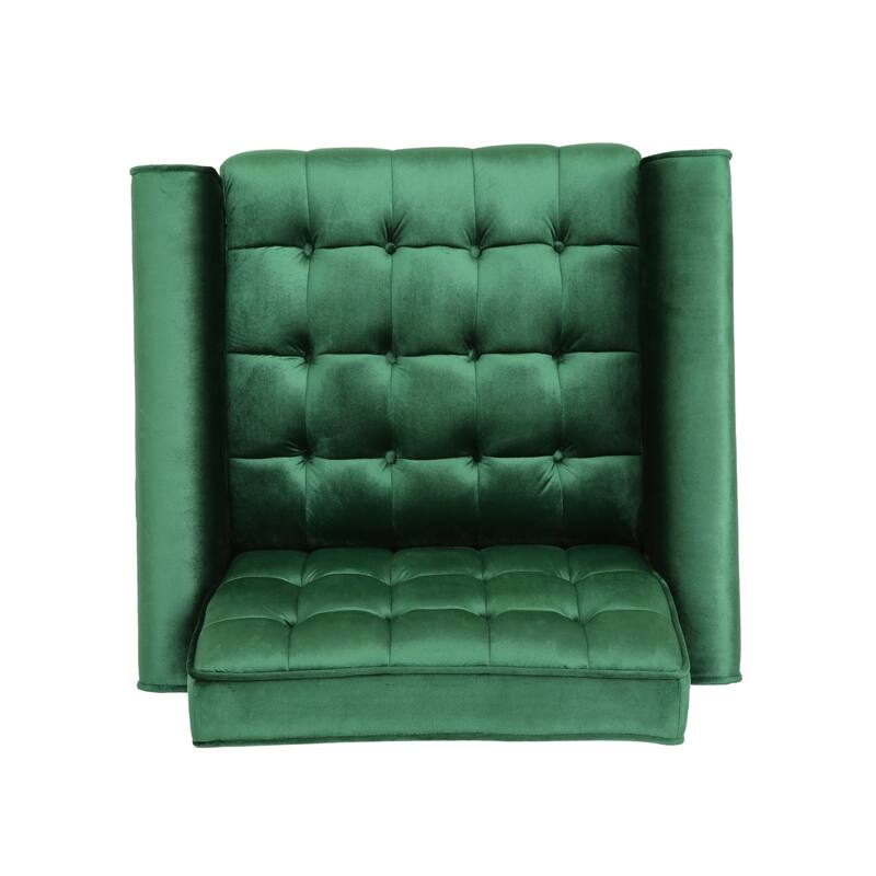 Bourchier Button-tufted Velvet Armchair by Christopher Knight Home
