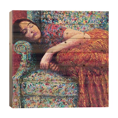 Sleepy Lee Print On Wood by Iris Scott - Multi-Color