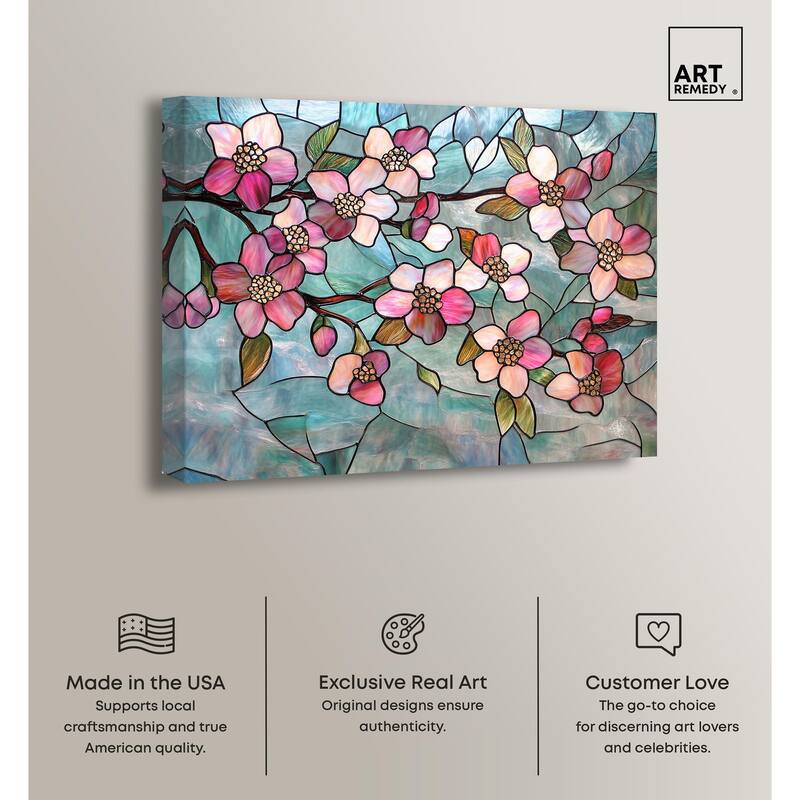 Shimmering Spring Blossoms I Canvas by Art Remedy, Gallery Wrapped