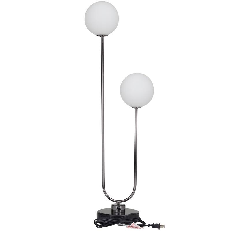 Stylish Metal Orb Light Table Lamp with Marble Base - Gold, Black, Silver