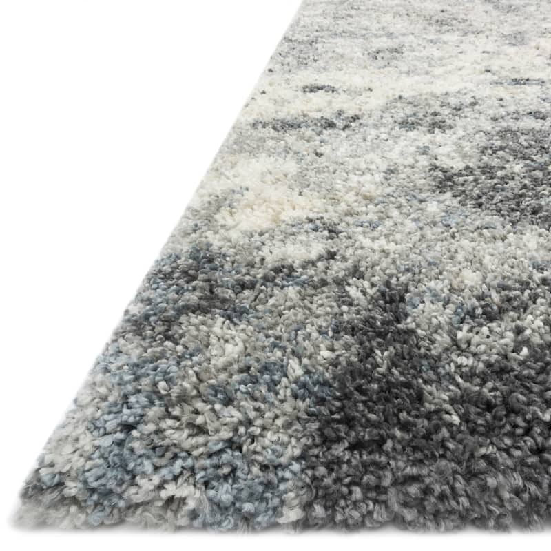 Alexander Home Modern & Modern Abstract Marble Shag Area Rug