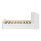 preview thumbnail 10 of 14, Full Size Wooden Platform Bed with Twin Size Trundle, USB Ports, 3-Drawers & Upper Shelves - Stylish White Design for Bedroom