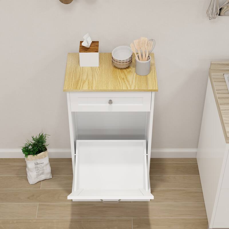 One Drawers and One-Compartment Tilt-Out Trash Cabinet Kitchen Trash Cabinet, suitable for Kitchen