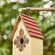 preview thumbnail 5 of 15, Glitzhome 9"H Spring Patriotic Solid Wooden Rustic Birdhouse