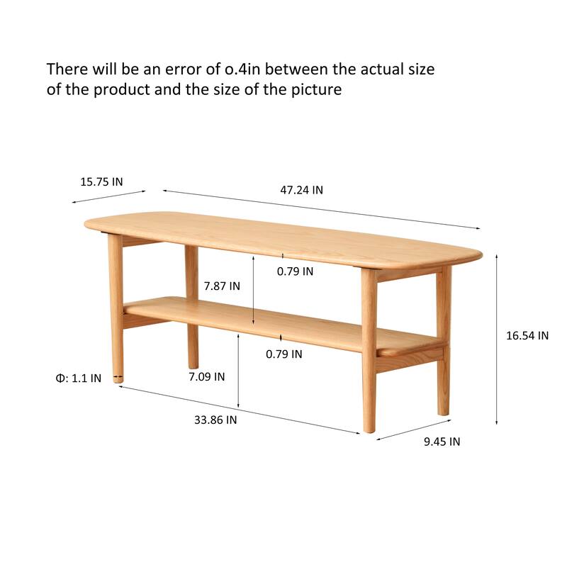 Center table Low Table 100% solid wood Top plate Desk Coffee table Study desk, Easy to assemble, storage shelf