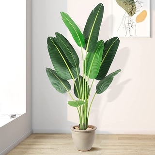 Artificial Tree Fiddle Leaf Fig Plants Faux Plant for Home Decor Indoor ...