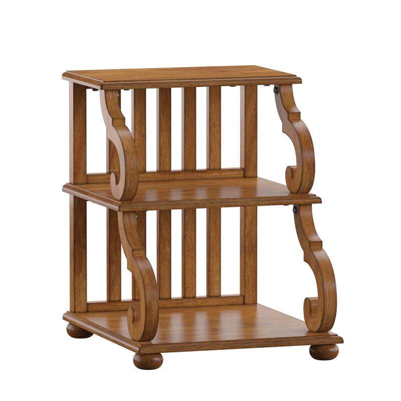 Lorraine Wood Scroll End Table by iNSPIRE Q Classic - Oak