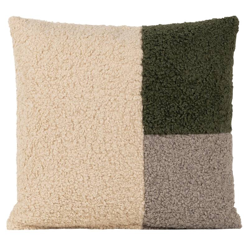 Tiffany Trio Patch Boucle Textured Throw Pillow