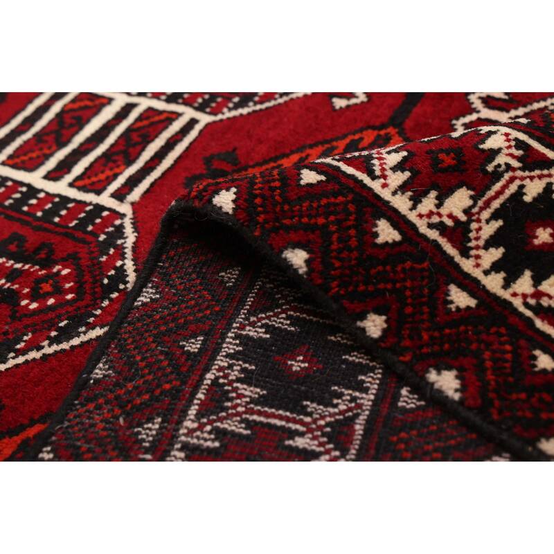 ECARPETGALLERY Hand-knotted Teimani Red Wool Rug - 5'3 x 10'0