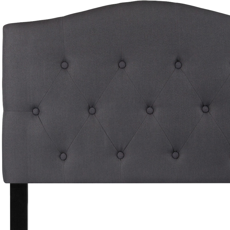 Arched Button Tufted Upholstered Headboard