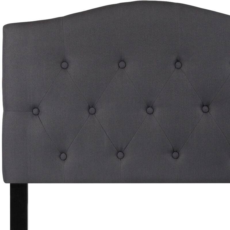 Arched Button Tufted Upholstered Headboard