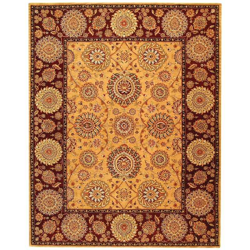 SAFAVIEH Handmade Persian Court Vessela Traditional Oriental Wool Rug - 10' x 14' - Gold/Burgundy