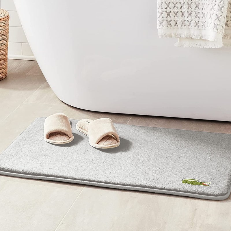 Lacoste Croc Memory Foam Non-Slip Bath Rug