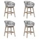 preview thumbnail 15 of 69, Tutti Frutti Solid Eucalyptus Wood and Rope Outdoor Patio Counter or Bar Height Barstool