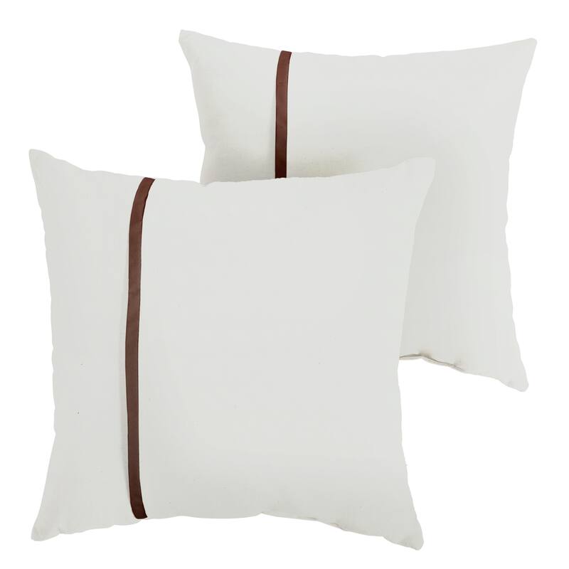 Sorra Home Sunbrella Outdoor Single Petite Flange Pillow Set of 2