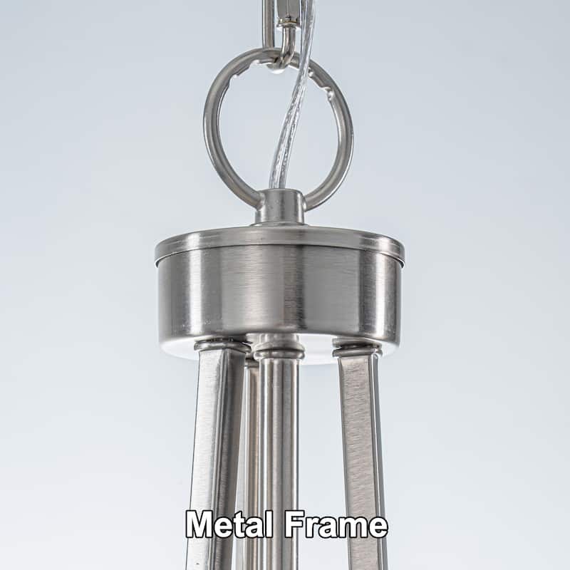 Starsky 1/3-Light Modern Clear Glass Dome Pendant Light