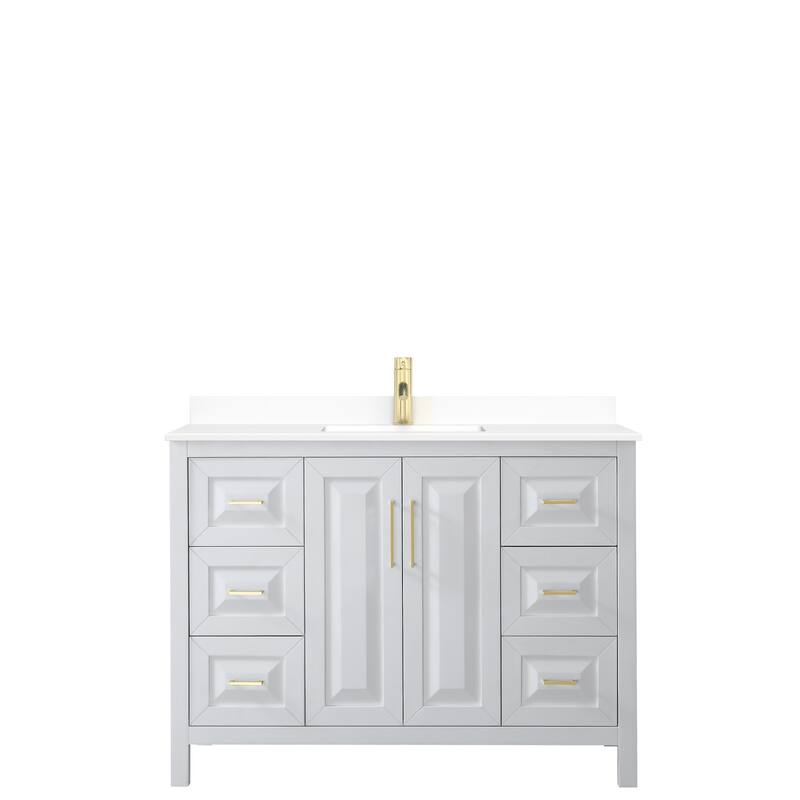 Daria 48 Inch Single Vanity, Cultured Marble Top
