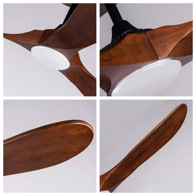 52" Ceiling Fans w/ lights and Remote Control, 18W Led Light, Reversible DC Motor