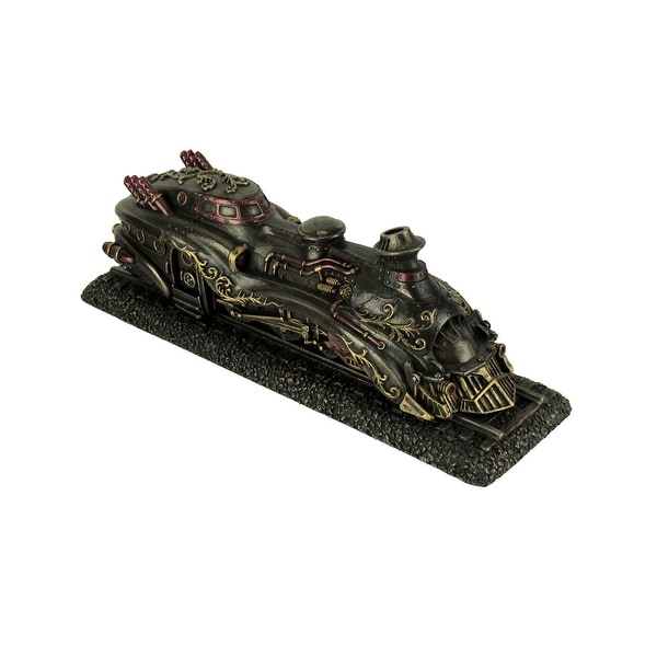 Steampunk Railway Transport Engine Zephyr Railcar Statue - 3.5 X 11 X 3.5 inches
