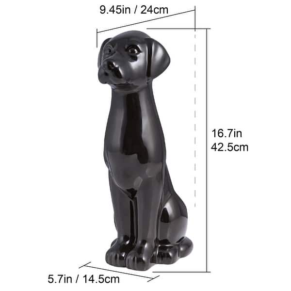 dimension image slide 0 of 3, Ceramic Animal Toilet Brush Holder with Brush