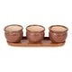 preview thumbnail 28 of 31, White Square Ceramic Small Planter (Set of 3) Brown Round