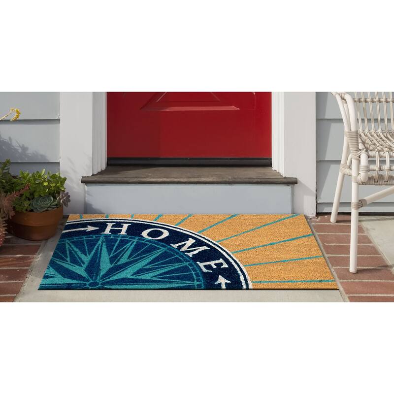 Liora Manne Natura Compass Outdoor Mat Natural 2' x 3'