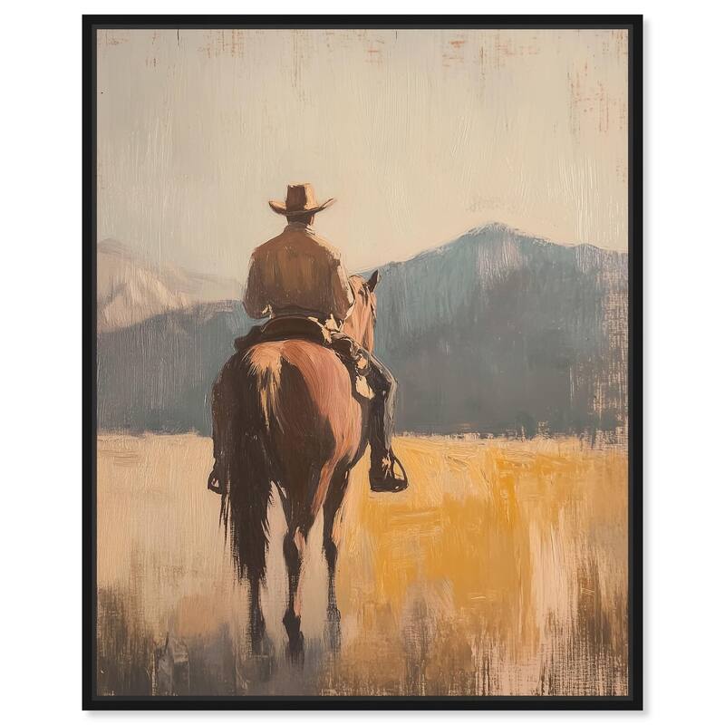 Long Ride Canvas by Art Remedy - Black - 24" x 30"