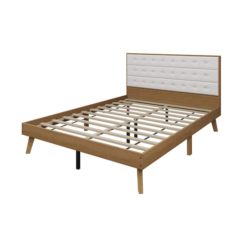 CraftPorch Mid-Century Wooden Platform Bed