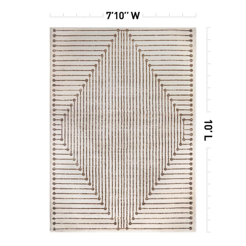 Modern Geometric Durable Area Rug, Pet Friendly for Any Room