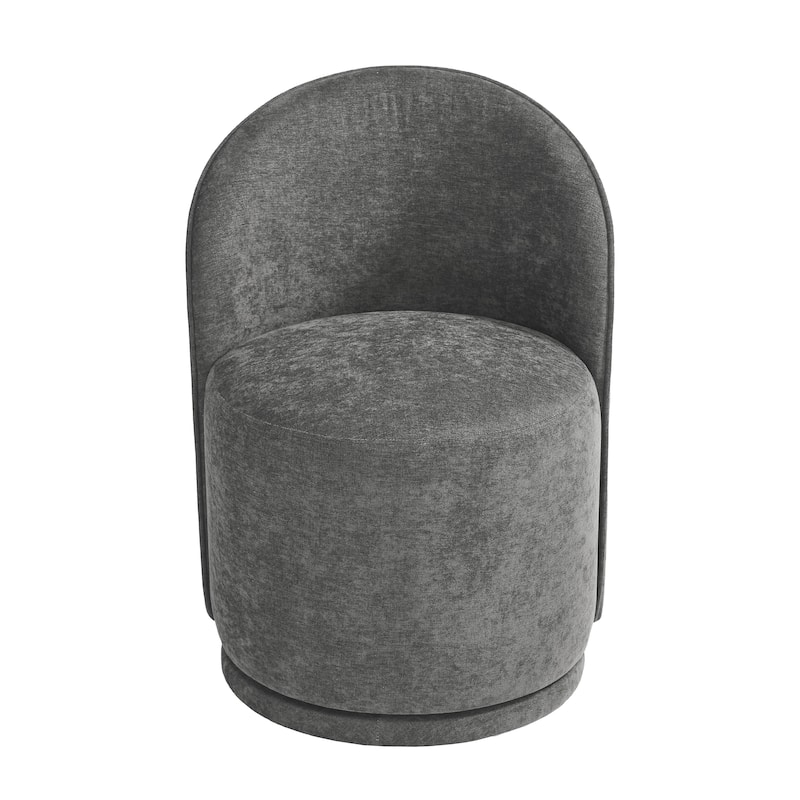 Modern Armless 360-Degree Swivel Dining Chair Barrel Chair