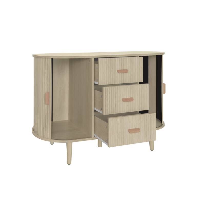 Accent Cabinet with Smoothly Sliding Tambour Doors
