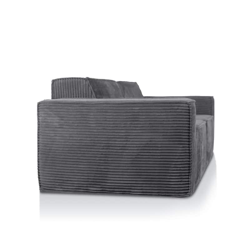 Furniture of America Navir Modern 2-Piece Chenille Foam Modular Loveseat