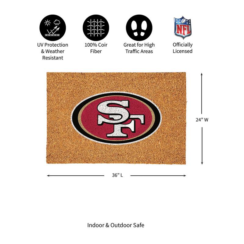 San Francisco 49ers Full Color Indoor/Outdoor Coir Mat