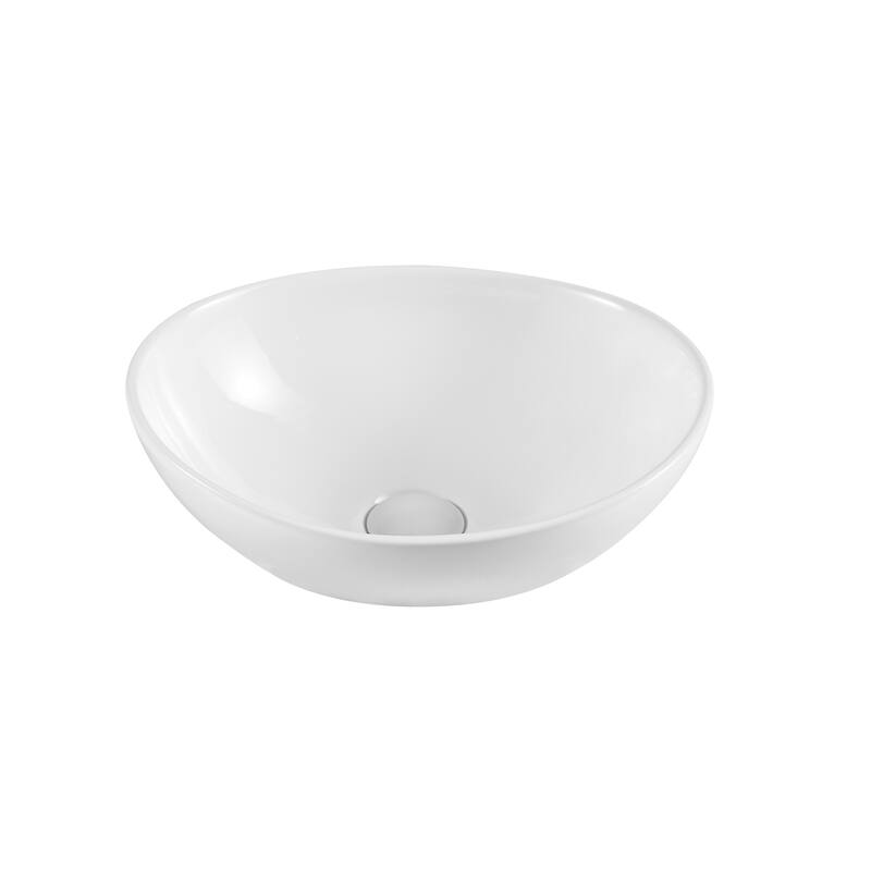Eridanus 16" Oval Ceramic Bathroom Vessel Sink Wash Basin