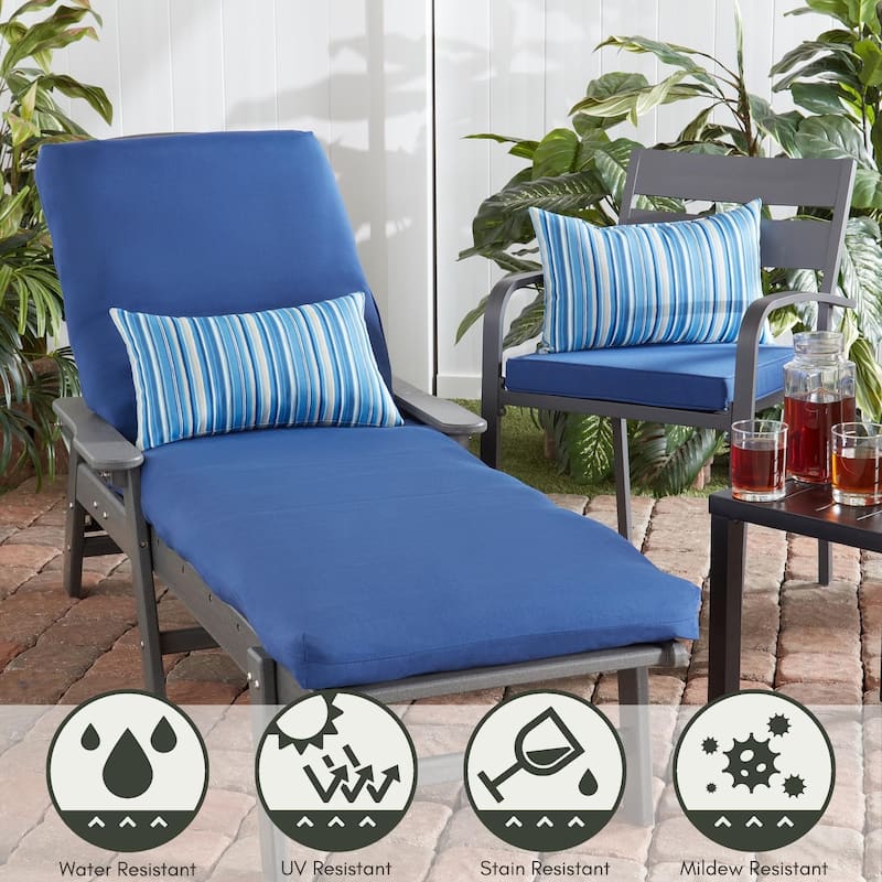 Greendale Home Fashions Outdoor Chaise Cushion (Cushion Only)