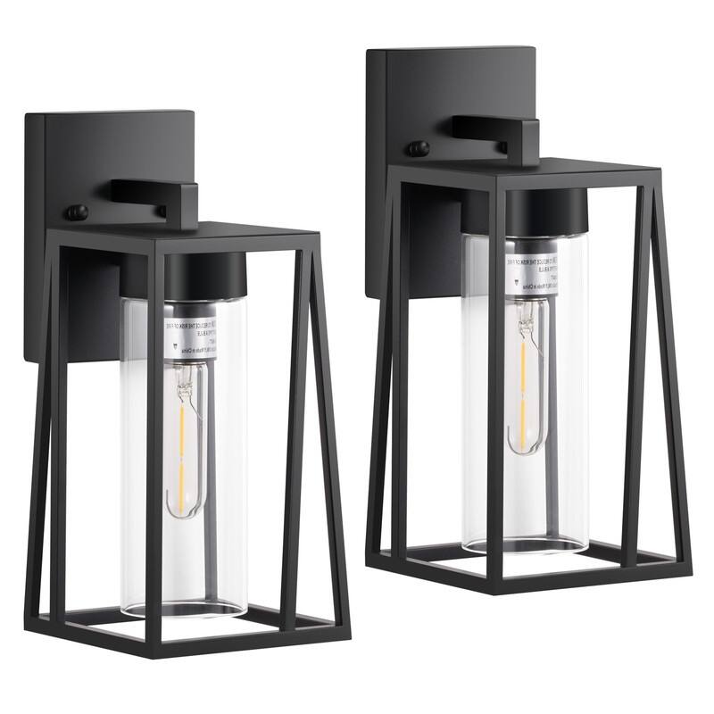 Stylish Wall Light Modern Outdoor Porch Light 2-Pack (No Bulbs)