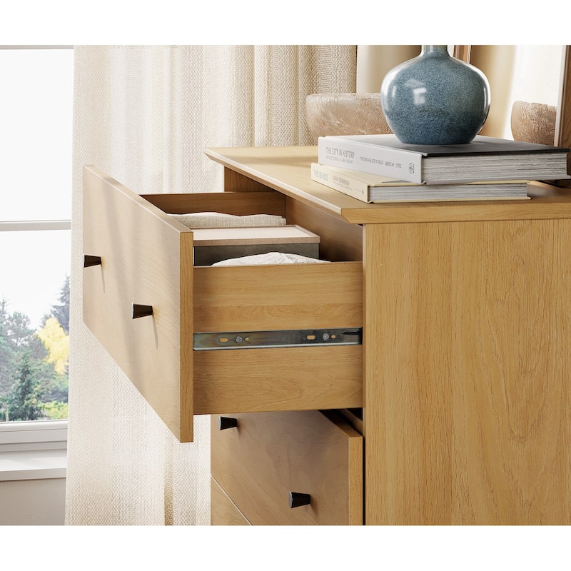12 Drawers Modern Wood Dresser for Bedroom, 118" Wide