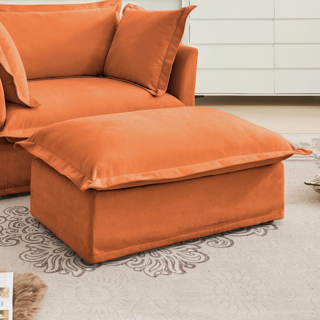 Luxurious Comfortable Ottoman with Removable Covers and Spacious Seating for Modern Living