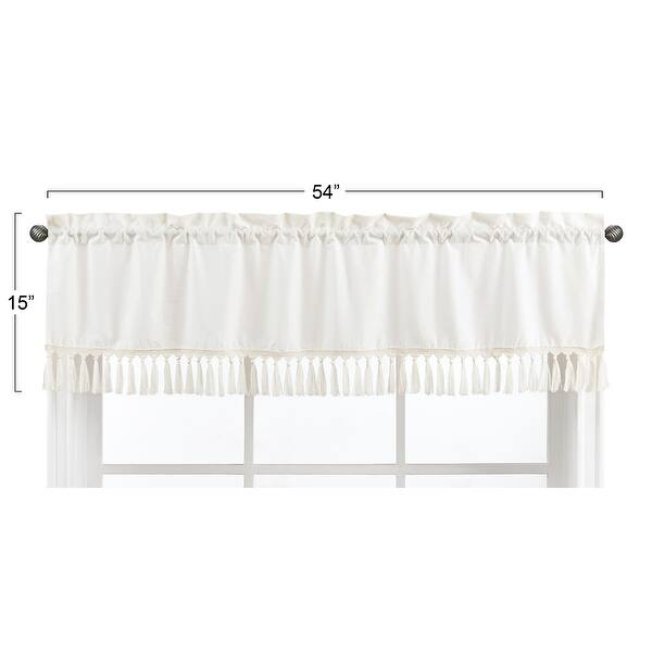 Boho Desert Sun Collection Window Curtain Valance - Ivory Beige Off ...