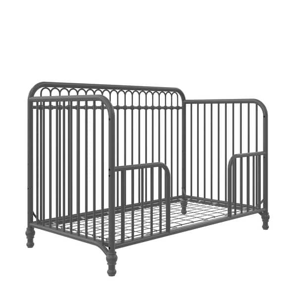Little Seeds Raven 3-in-1 Convertible Metal Crib, JMPA Certified