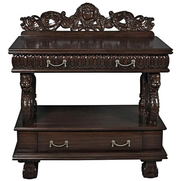 Design Toscano Lord Raffles Winged Lion Wood Buffet Console Table - On ...