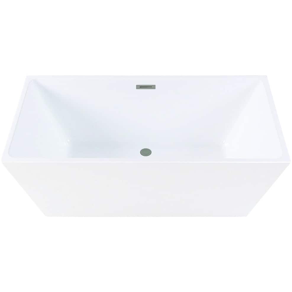 Kingston Brass VTSQ593223C41 Aqua Eden 59" Free Standing Acrylic