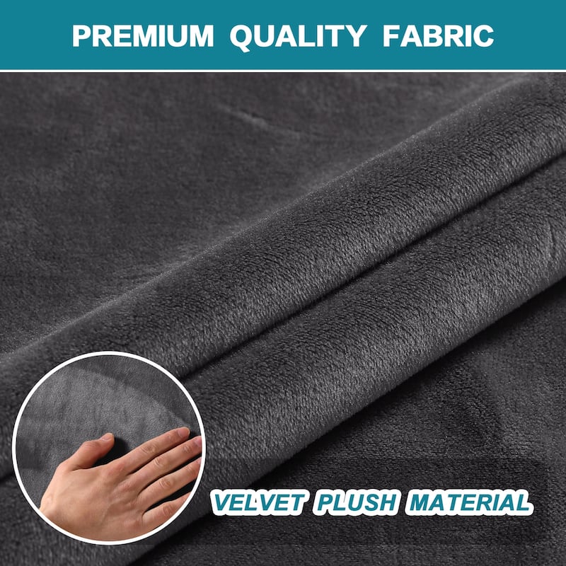1-Piece Stretch Velvet Plush Sofa Slipcover