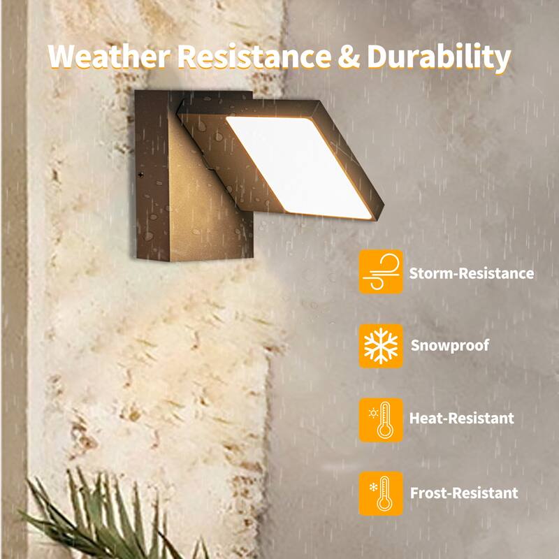 Wall Sconce LED Integrated Porch Light Modern Waterproof IP54 Wall Lamps Outdoor Head Adjustable