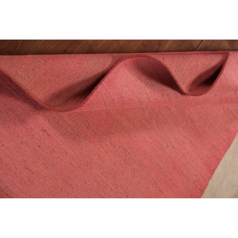 Pink Gabbeh Oriental Runner Rug Handmade Wool Carpet - 3'4" x 6'7"