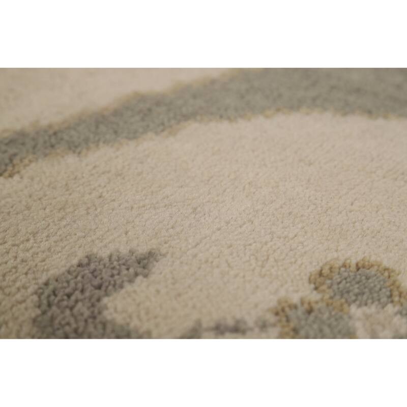Earth Tone Oushak Indian Large Rug Hand-Knotted Wool Carpet - 12'2" x 14'10"