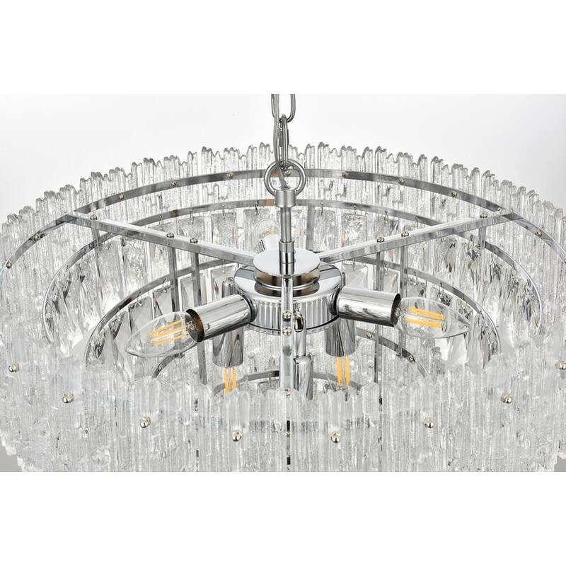 Elegant Lighting 1780D21 Emilia 6 Light 21" Wide Crystal Pendant